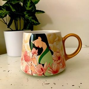 Disney Art of Mulan Floral Mug NWT